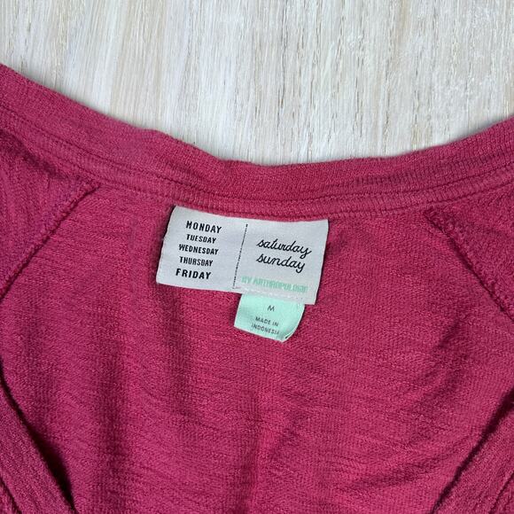 Anthropologie Saturday Sunday Kathie Flounced Knit Ruffle Hem Mini Dress Medium - Picture 13 of 16